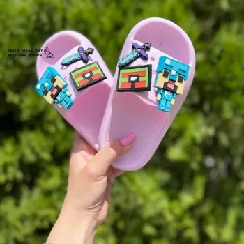 دمپایی بچگانه طرح ماینکرفت