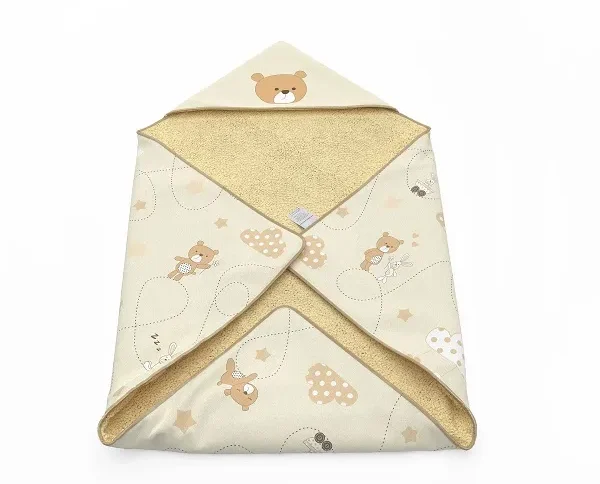 پتو دورپیچ کلاه دار رزبرن طرح bear kite