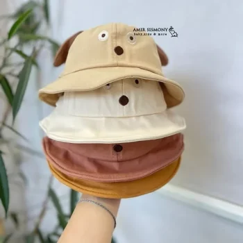 کلاه باکت نوزادی طرح سگ