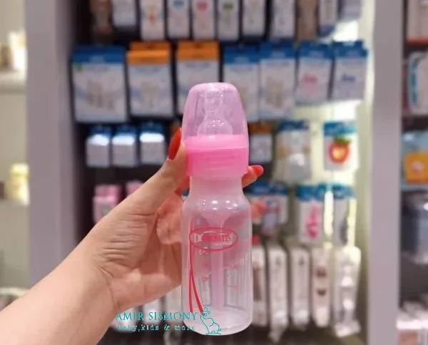 شیشه شیر 120 میل صورتی دکتر بروان