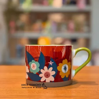 ماگ گلدار دخترانه بزرگ