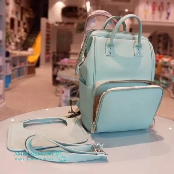 کوله چرم evet مدل ماتیا رنگ سبز