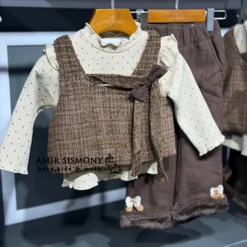 سه تیکه دخترانه طرح پاپیون