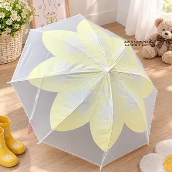 چتر بچگانه طرح گل آبرنگی